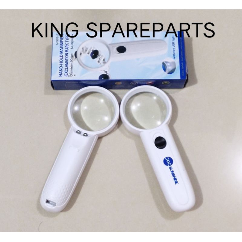KACA PEMBERSAR MAGNIFIER GLASS LULUS LAMPU SUNSHINE MG6B-3