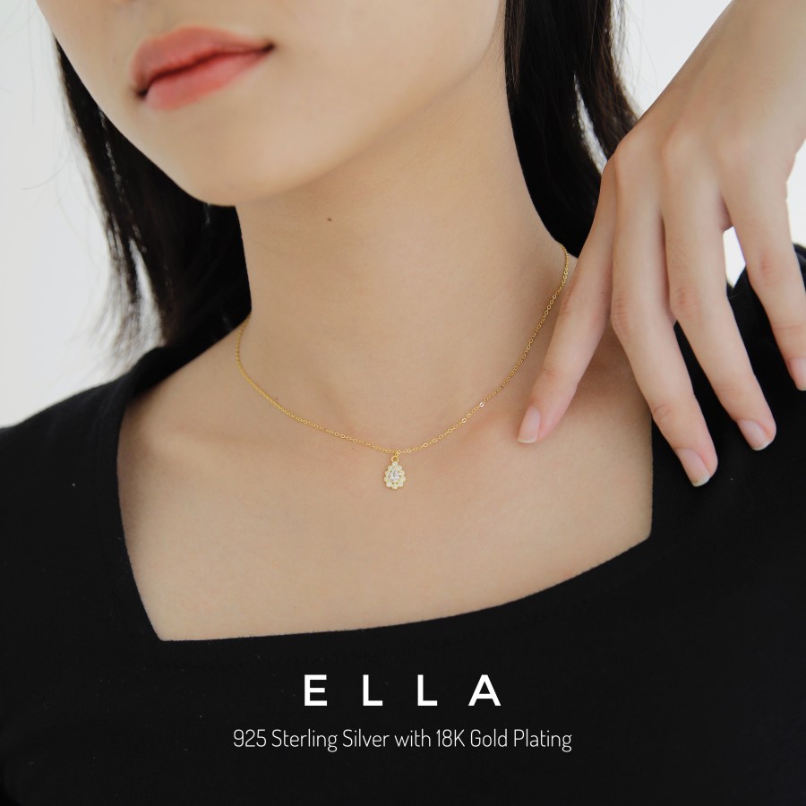 Dear Me - Ella Necklace (925 Sterling Silver with 18K Gold Plating) Kalung Perak Lapis Emas Asli Aksesoris