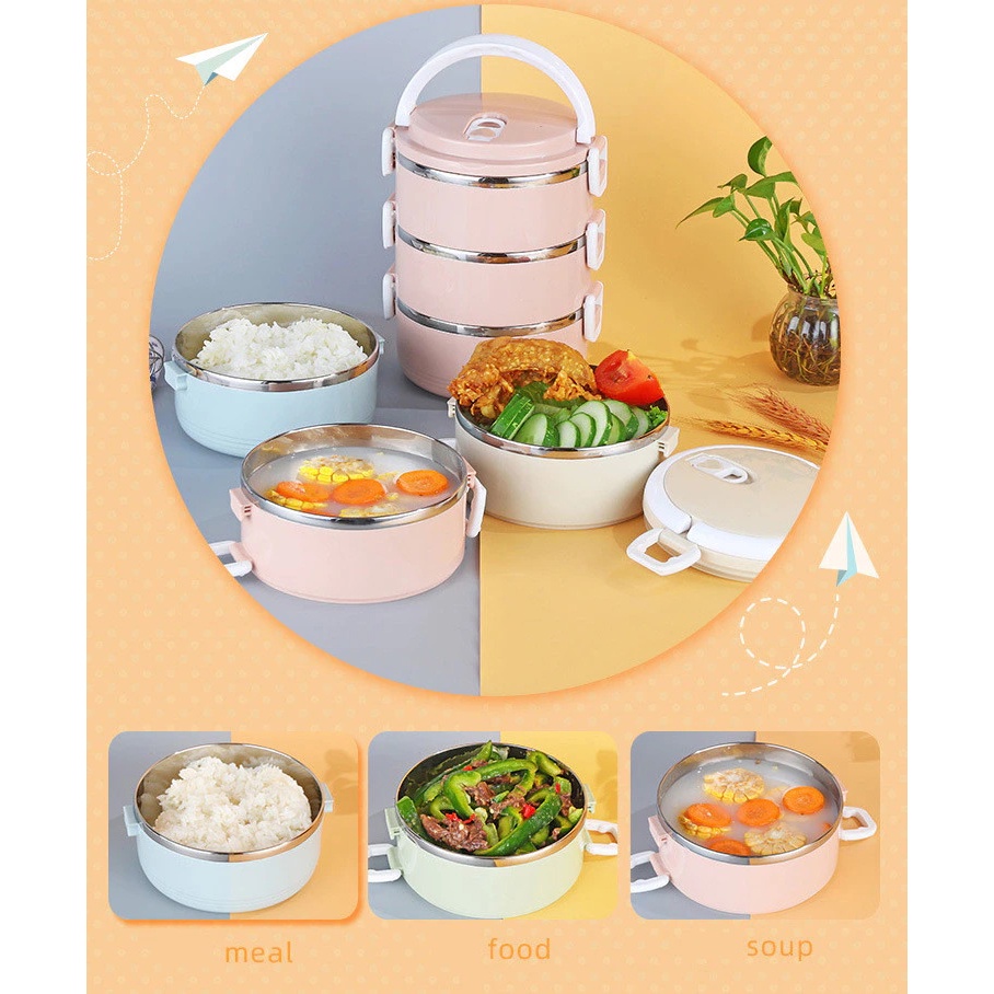 Rantang Kotak Makan Bento Box Food Container 1 Layer - Dreamy Life