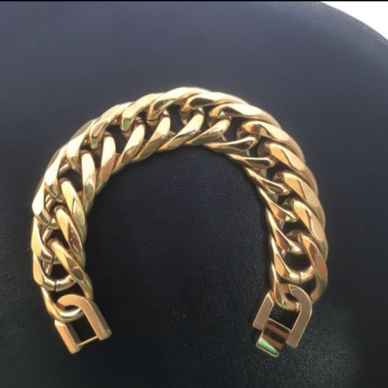 Gelang Rantai Emas Titanium Pria Wanita