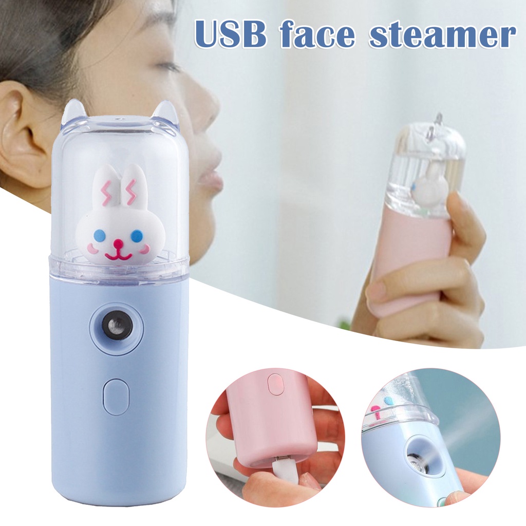 Nano Sprayer Pelembab Kulit Wajah Portabel USB Isi Ulang 30ML