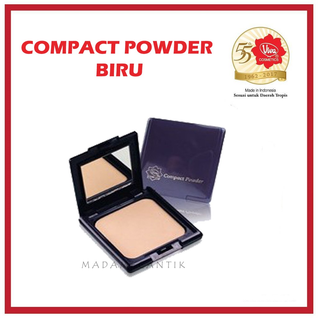 ✿ MADAME ✿ VIVA BIRU COMPACT POWDER 12G / VIVA BEDAK PADAT BIRU KOTAK