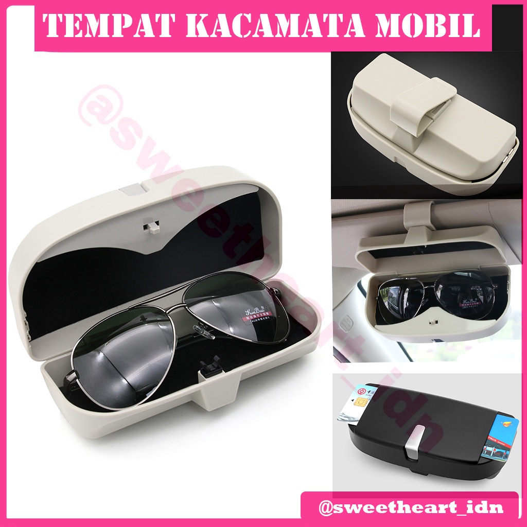 Kotak kacamata mobil box sun visor sunglasses sunvisor organizer