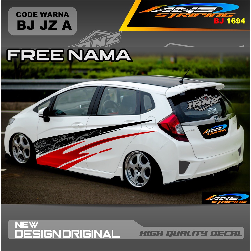 VARIASI STIKER BODY SAMPING HONDA JES AYLA AGYA BRIO DLL / STRIPING MOBIL KEREN