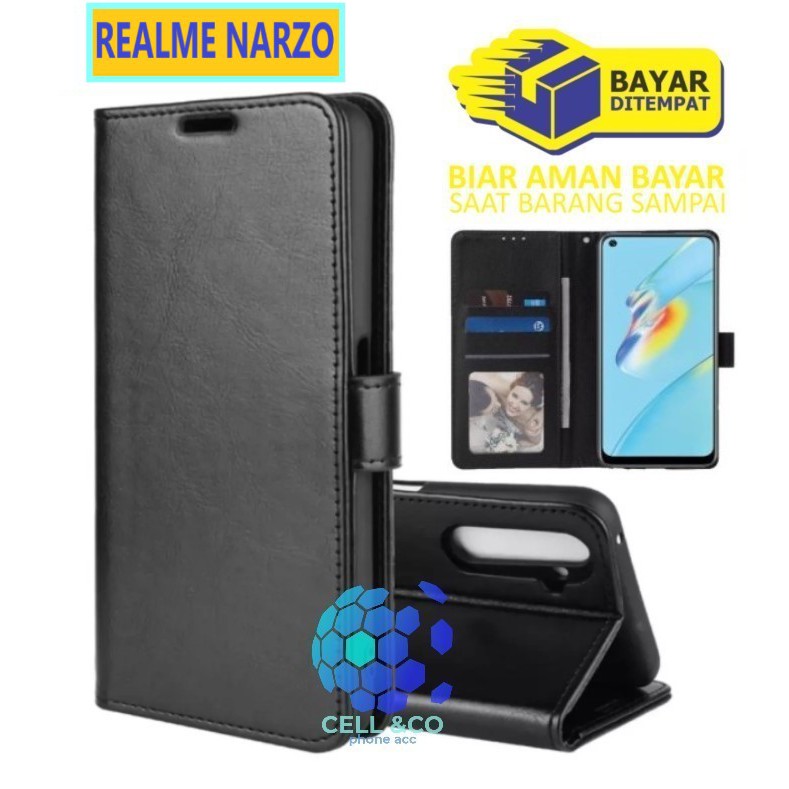 Flip cover REALME NARZO Flip case buka tutup kesing hp casing flip case leather wallet