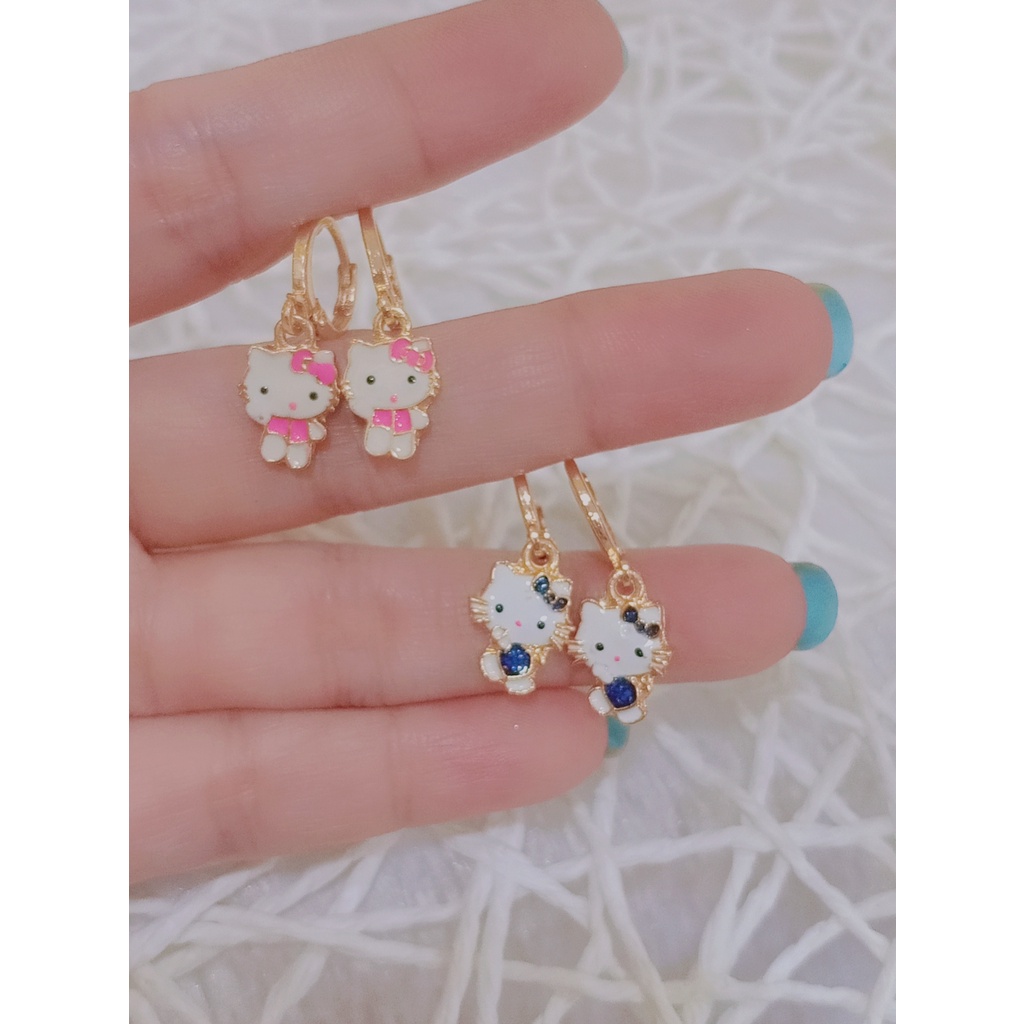 Anting Anak Model Karakter Hello Kitty - Perhiasan Imitasi Xuping Lapis Emas