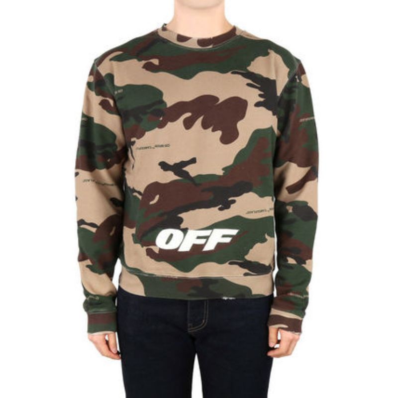 Camouglafe Off White Crewneck - Sweater Crewneck Original