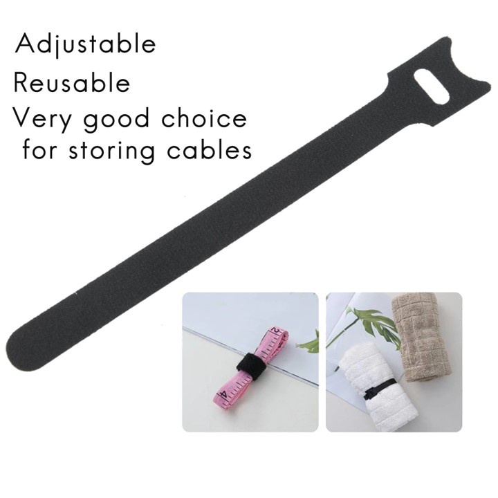 Velcro Strap Klip Tali Pengikat Kabel Velcro Cable Management Ties