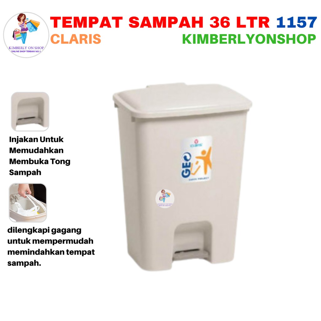 Tempat Sampah Injak 36 Liter GEO Enzo 1157 Claris