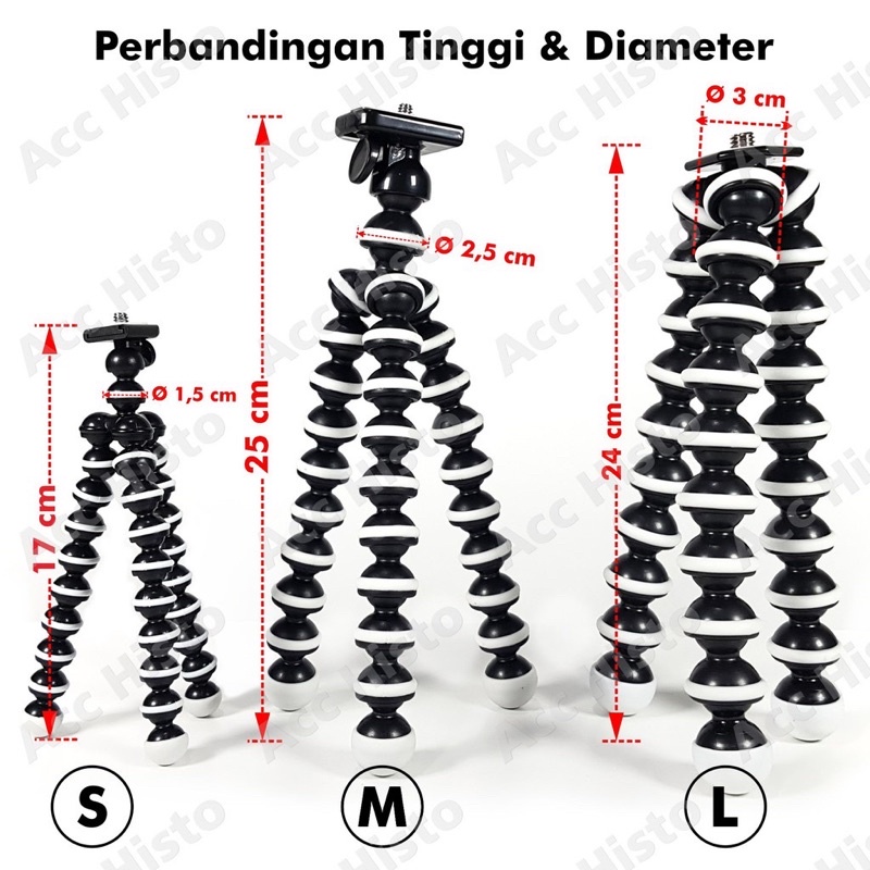 Tripod Gorilla / Gorila Pod / Gorillapod size M + Holder U