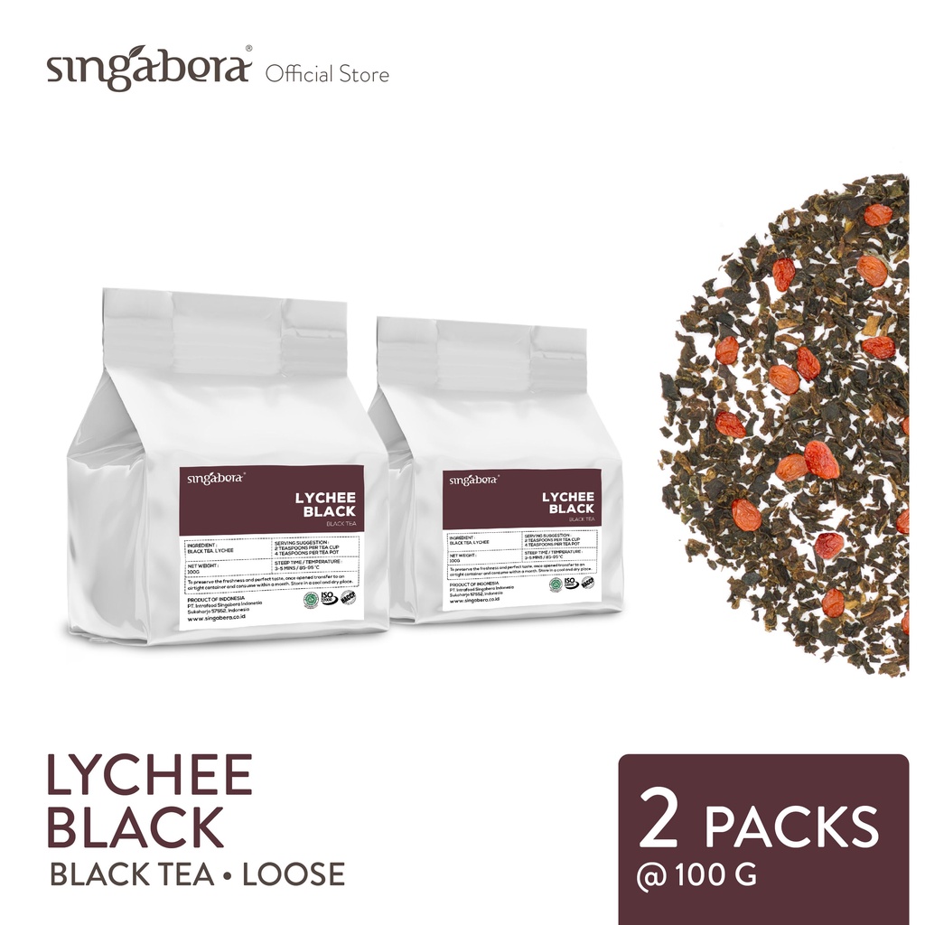 

Singabera Lychee black - Black Tea - 2 packs @ 100g (loose tea)