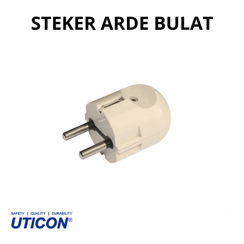 Steker Arde Bulat Uticon S-28R Colokan Kaki 2 Asli Kuningan S-28R S 28