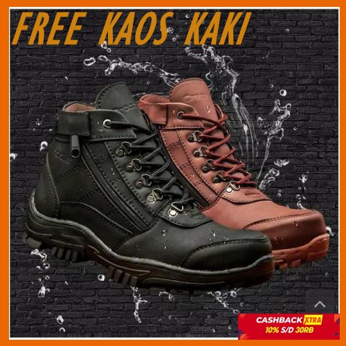 SEPATU PRIA BOOTS SAFETY KERJA PROYEK GUNUNG HIKING CROCODILE MORISEY  ORIGINAL KUALITAS TERJAMIN