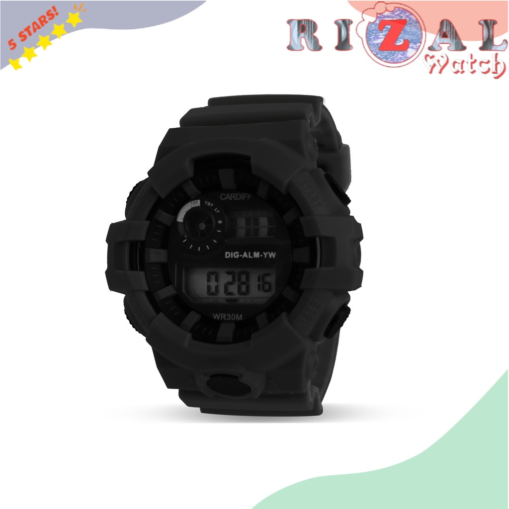 Terlaris JAM TANGAN KEKINIAN CARDIFF LCD C 1728 Jam Tangan Digital Sport Pria