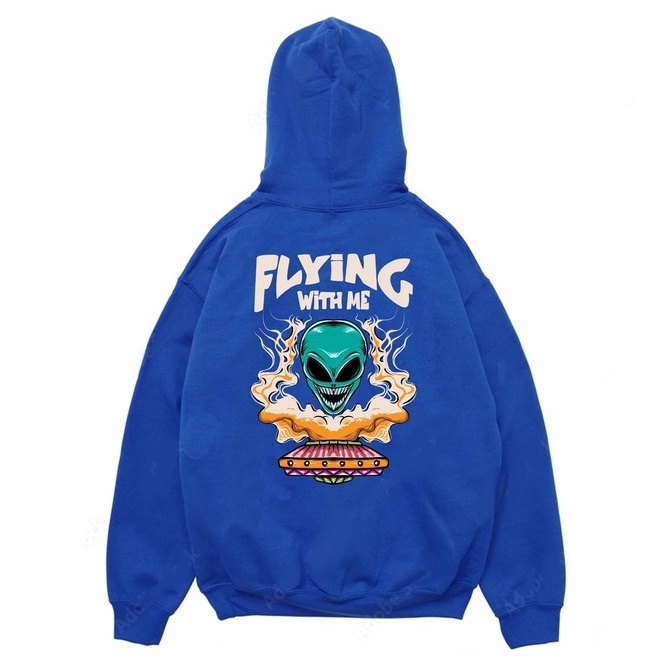 Hoodie Flying Sweater Pria Fleece Size M - XXL