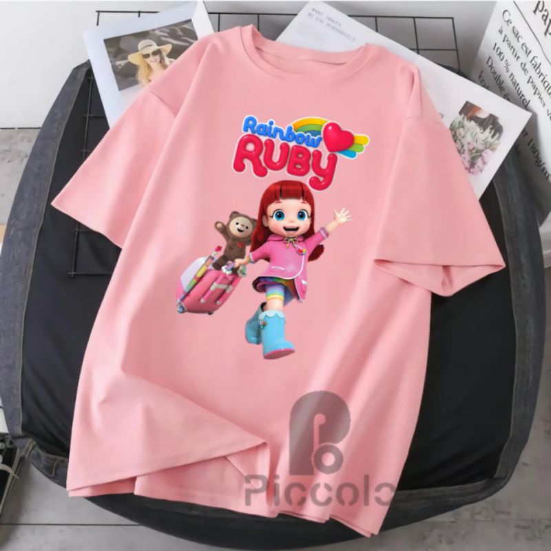 BAJU KAOS ANAK RUBY RAINBOW BAHAN ATASAN ANAK