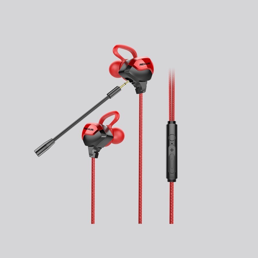 Earphone Rexus ME-6 ME6 ME 6 Vonix - Gaming Earphone - Dual Mic - Ori