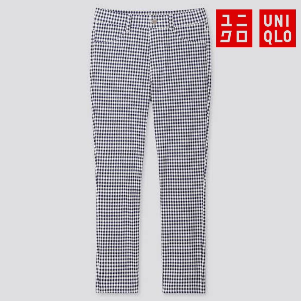 Uniqlo Legging Ultra Stretch Print Motif Printed Pattern Kotak Square Tartan (Preloved) Part 2