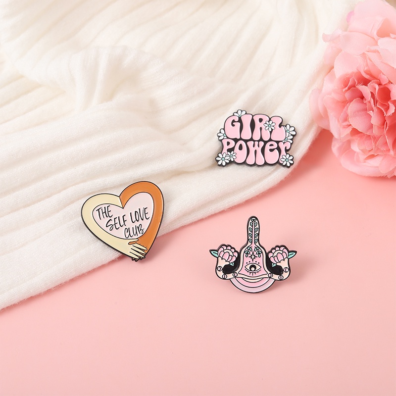 Bros Pin Enamel Desain Power Girl 5 Gaya Punk Untuk Hadiah