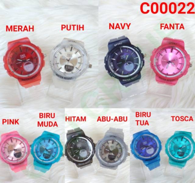 C ( C22 ) JAM TANGAN COUPLE DEWASA  / WATER RESISTANT 3 ATM / TAHAN AIR