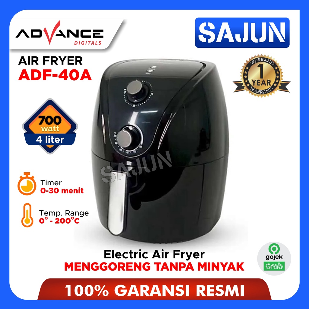 Advance Air Fryer ADF-40A Penggorengan Tanpa Minyak 4 Lt ADF40A