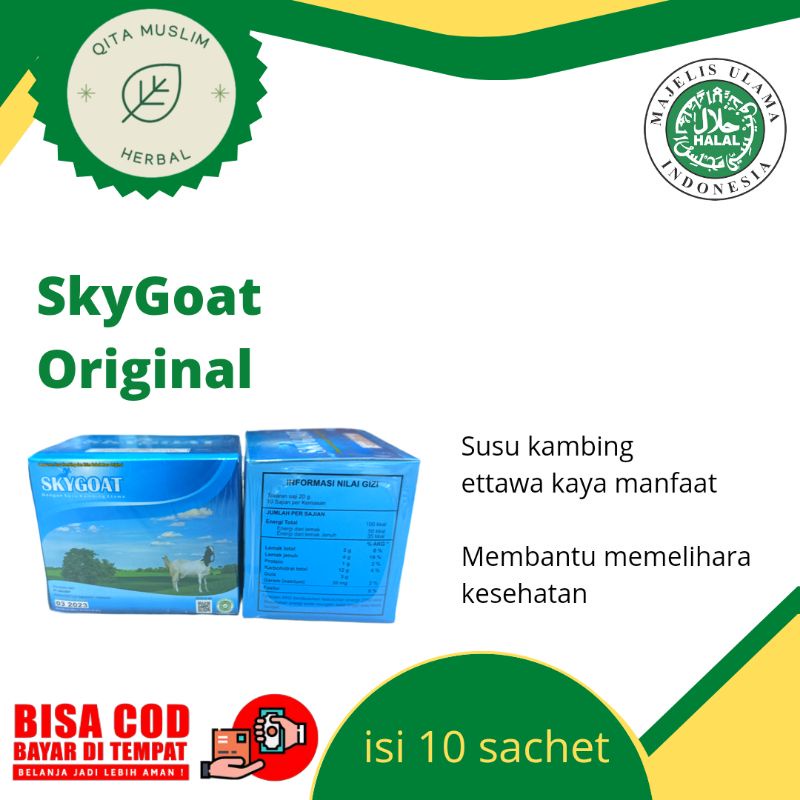 

SKYGOAT Susu Kambing Original ( Susu Bubuk ) 10 sachet