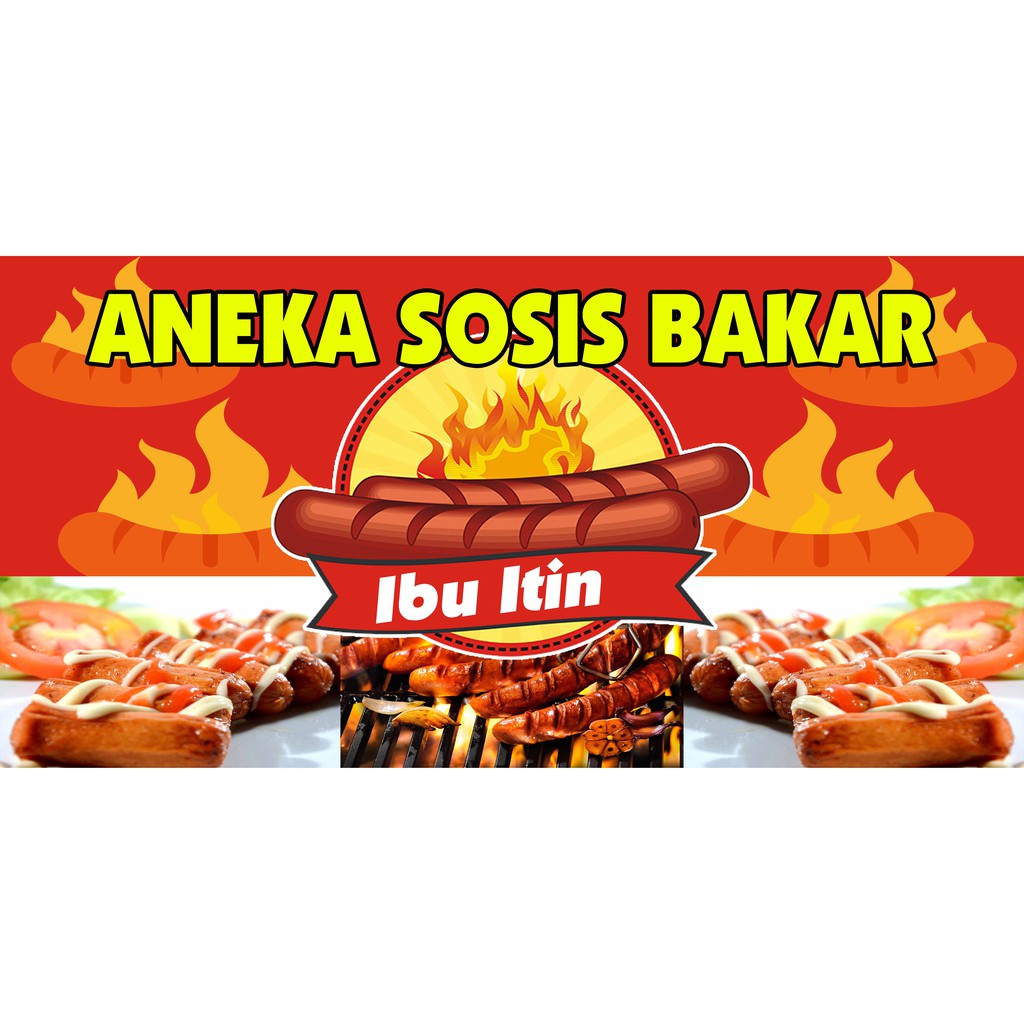 Gambar Spanduk Sosis Bakar retorika