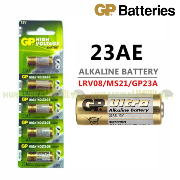 Jual Baterai GP Ultra Alkaline GP 23AE 23 A23 V23GA 12V Battery Batere ...