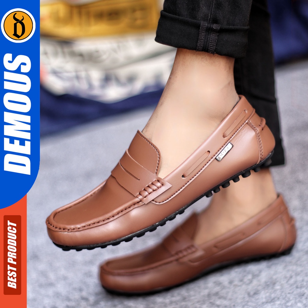 Sepatu Slip On Pria Sepatu Casual Pria Kulit Pu Kerja Kantor Kuliah Kondangan Sepatu Slop Pria Sepatu Hitam Pria