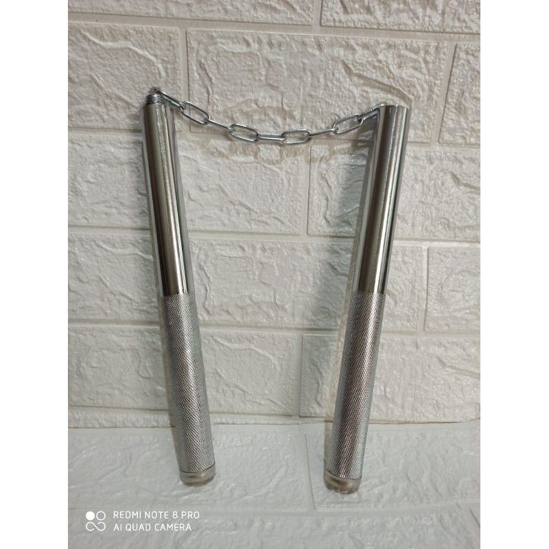 alat jaga diri double stick baton stenlis