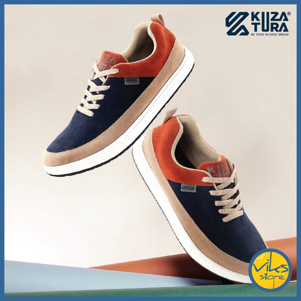 Sepatu Sneakers Shoes Pria Perempuan Cowok Cewek Unisex Tali Style Casual Distro Kuzatura Original Bahan Suede Lokal Premium Elegan