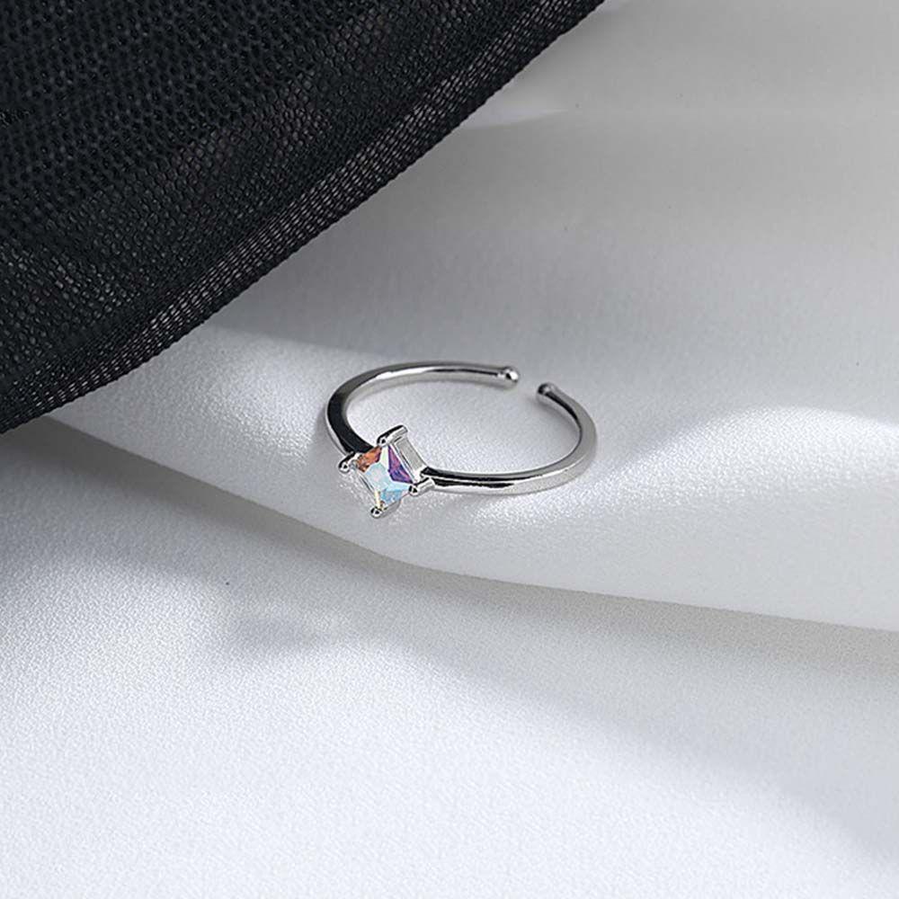 Mxbeauty Wanita Pembukaan Cincin Drop Rumbai Adjustable Perak Hadiah Gadis Jari Perhiasan Aksesoris Pesta V Bentuk Rings