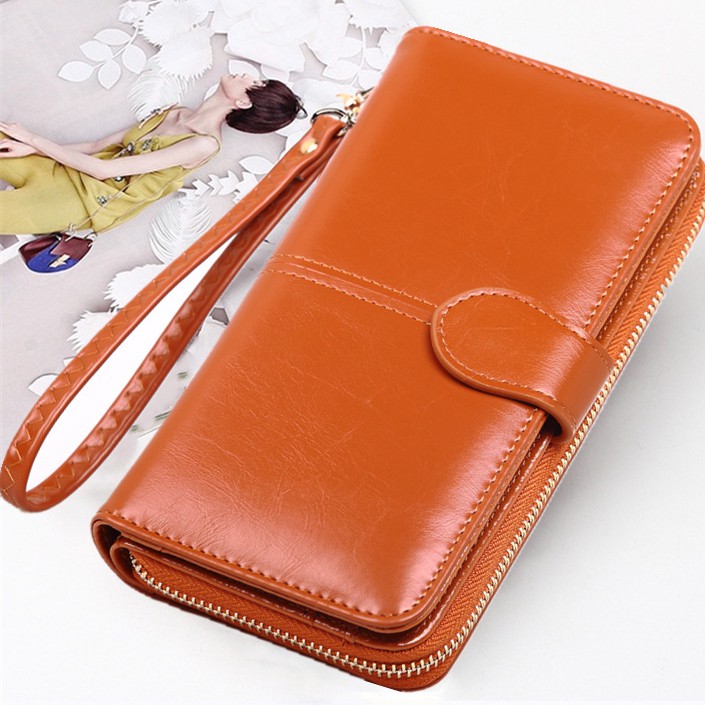 DOMPET PANJANG COKLAT KULIT TYSAND WA046B7 IMPORT PREMIUM WANITA MURAH BRANDED FASHION KOREA TALI