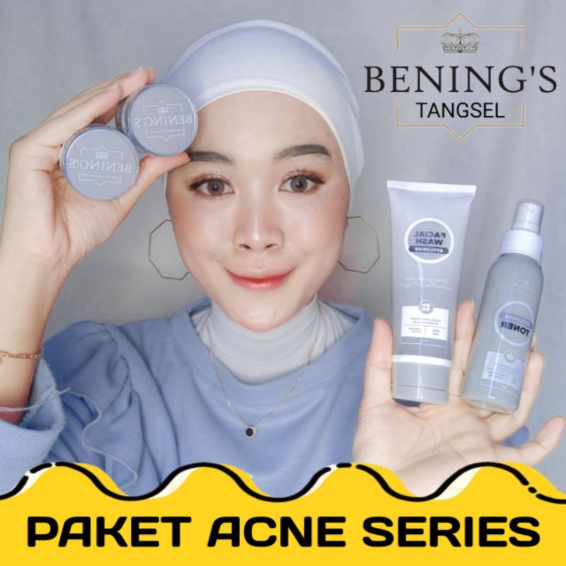 Skinmology Benings Paket 5in1 Acne Expert Series Berjerawat | Skinmology Official | Bening Skincare Official Store