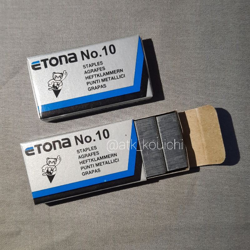 

ISI HEKTER / STAPLES ETONA NO. 10 | ANAK HEKTER ETONA KOTAK KECIL NO 10 | ISI HEKTER ETONA BEST SELLER HARGA TERJANGKAU