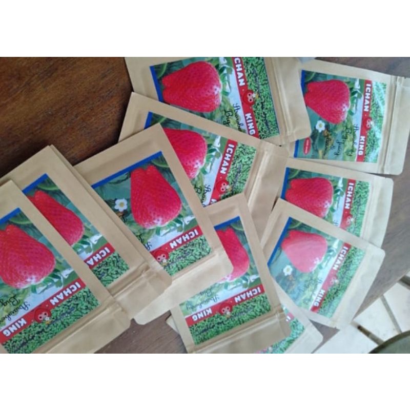 10 Biji - Benih strawberry ICHAN KING F1 stroberi dataran rendah - tinggi repack-4
