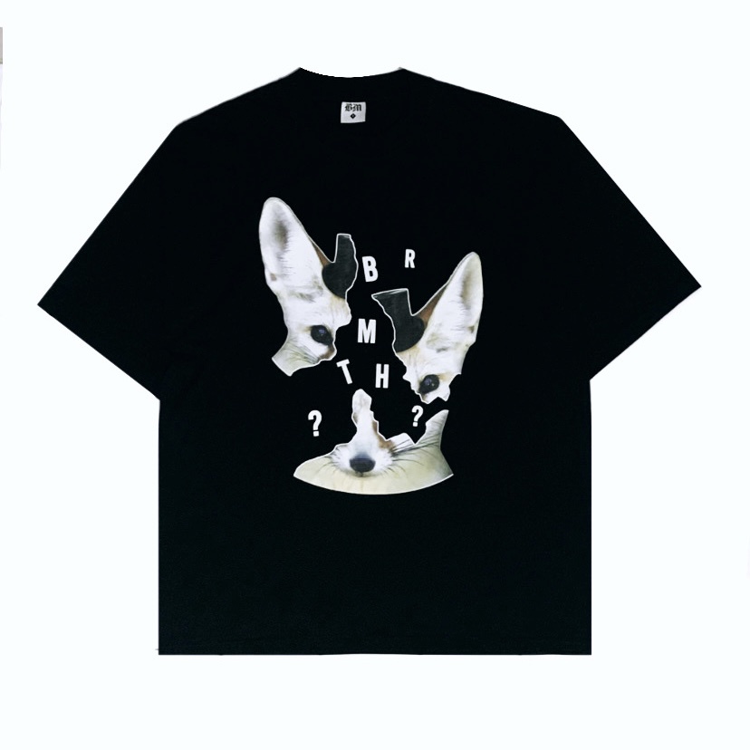 Bramth Fennec Fox Oversized Tee - Black
