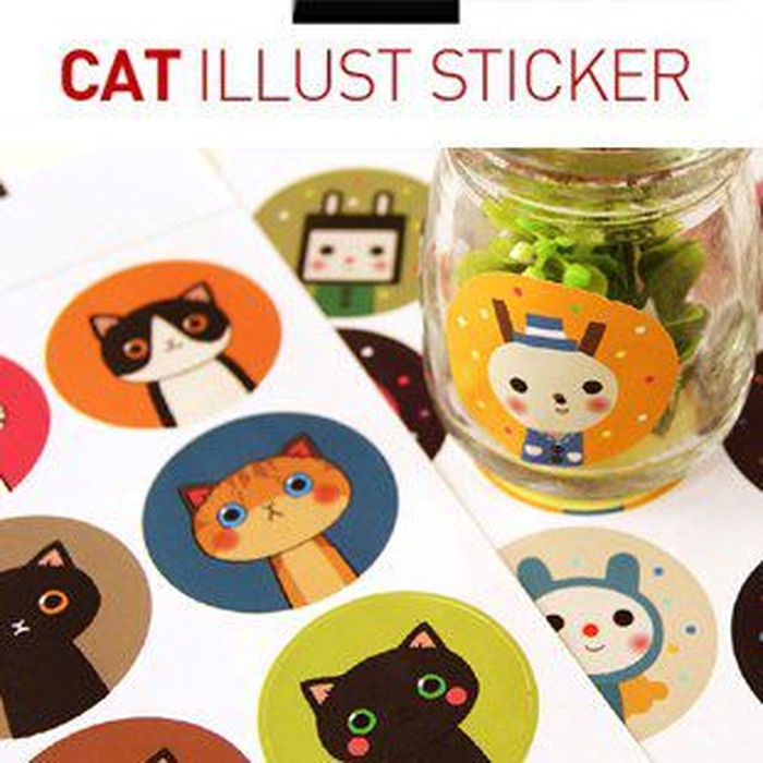 

sticker motif kucing quality import,jual perpack isi 2lembar