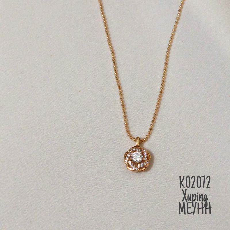 Kalung Xuping Bunga Zircon warna Gold K02072