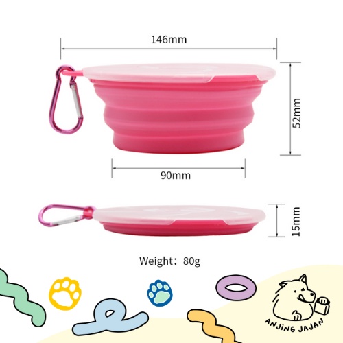 Bowl lipat | Tempat Makan Minum Anjing Kucing Foldable Portable Murah