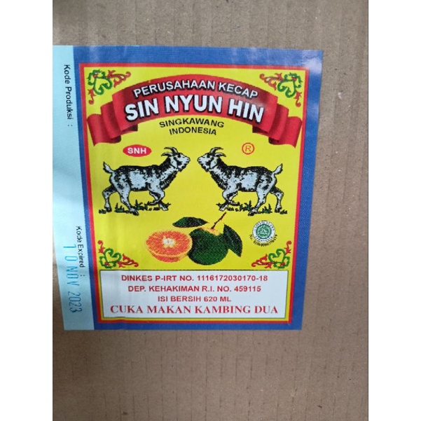 

cuka makan cap kambing dua 620ml SNH
