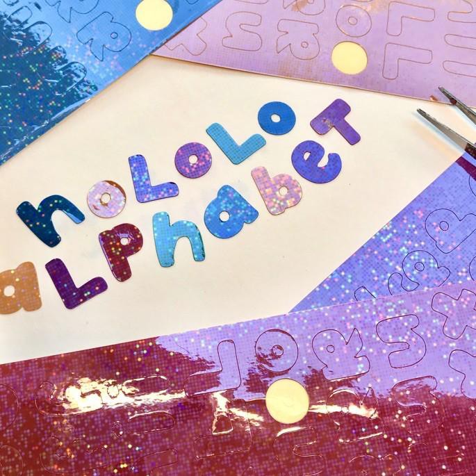 

SALE!! KODE-597 hololo alphabet sticker