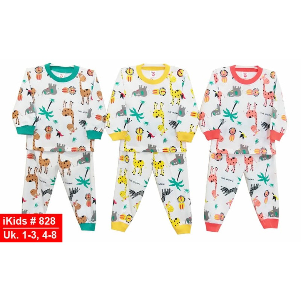 DinoDino 1-5 TAHUN PAKAIAN TIDUR ANAK COWOK MOTIF KARAKTER ANIMAL BAJU PIYAMA BAYI LAKI LAKI IKIDS