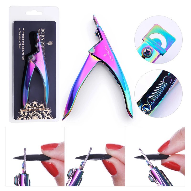 BORN PRETTY Rainbow Nail Clipper For Nail Art Manicure/ Pedicure