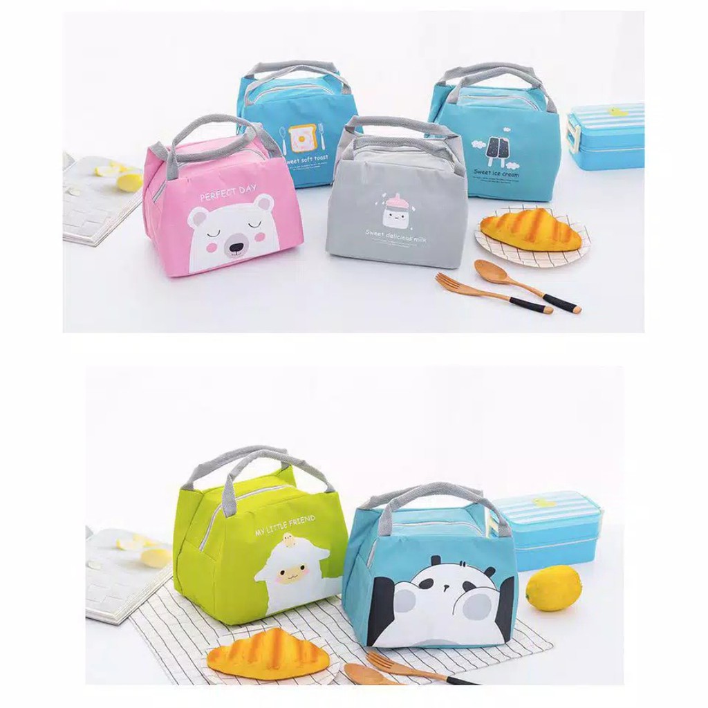 [NEW] LUNCH BAG / TAS BEKAL / TEMPAT SIMPAN BEKAL KARAKTER LUCU