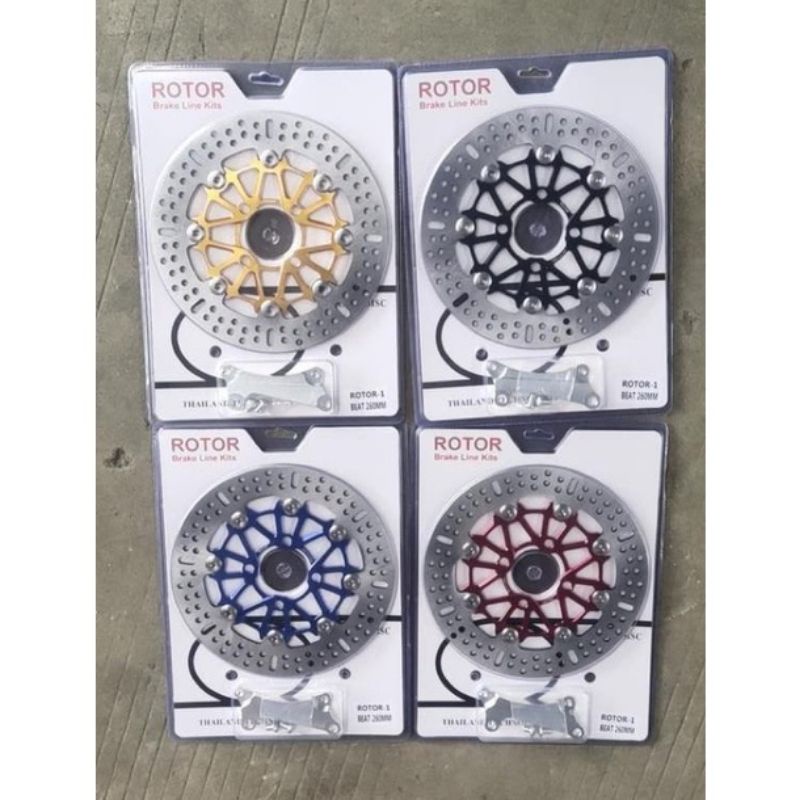 piringan cakram depan lebar 260mm rotor flaoting cnc beat Vario 125 dll