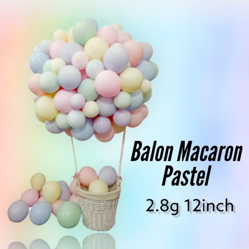 Balon Latex Macaron Pastel Balon Pesta Ukuran 12inch Harga Per 1pcs Harga Persatuan