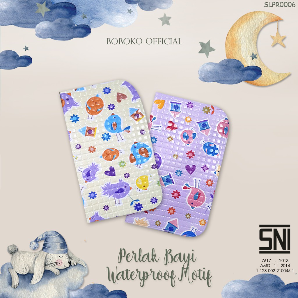 Perlak Mini Karet Perlak Pangku Alas Stroller Anti Air Bayi Alas Ompol Bayi 40x35 cm