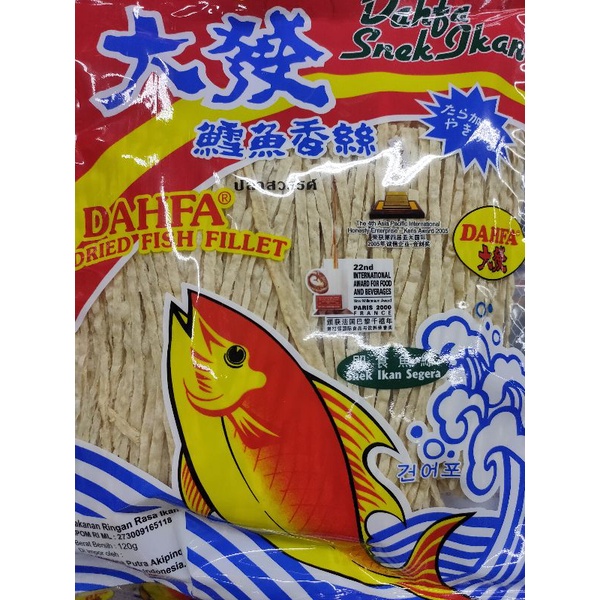 

CAMILAN SEHAT PROTEIN TINGGI DAHFA DRIED FISH FILLET SNEK IKAN SNACK IMPORT MALAYSIA 120 GRAM