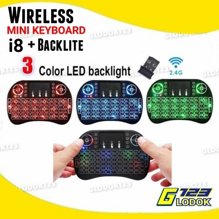 Mini Keyboard Wireless 18 With 3 Color Backlight